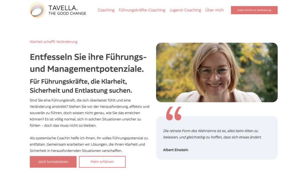 Coaching für Führungskräfte: Klarheit und Entlastung finden.