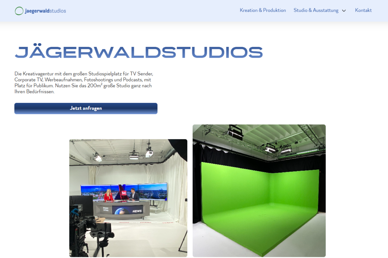 Jägerwaldstudios Produktionsstudios und Greenscreen-Bereich