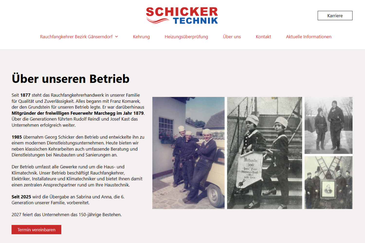 Historische Rauchfangkehrer-Fotos aus Österreich, Schicker Technik.